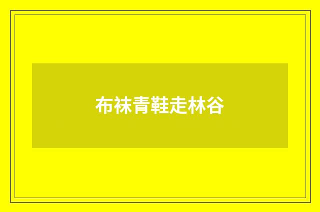 布袜青鞋走林谷