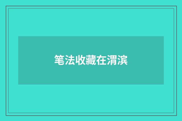 笔法收藏在渭滨