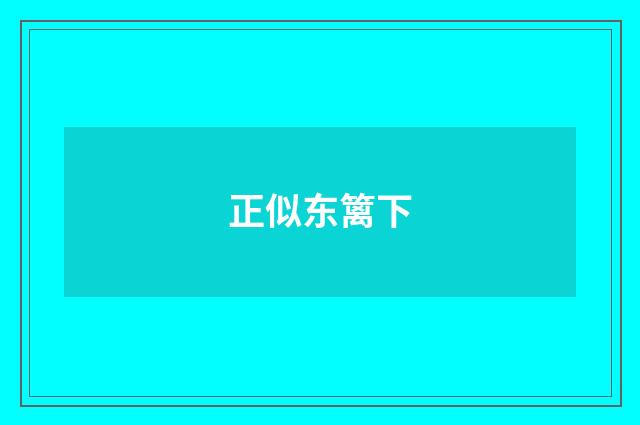 正似东篱下