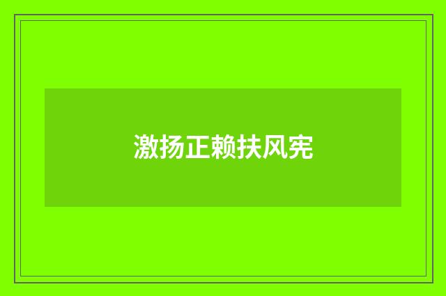 激扬正赖扶风宪