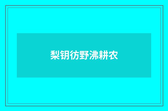 梨钥彷野沸耕农