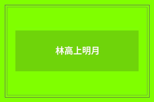 林高上明月