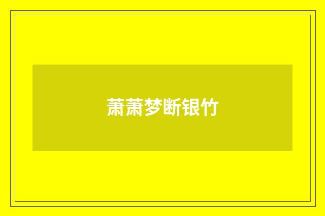 萧萧梦断银竹