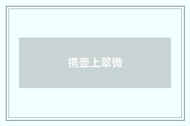 携壶上翠微