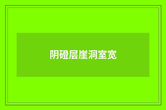 阴磴层崖洞室宽