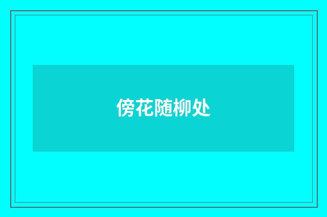 傍花随柳处