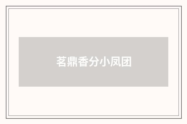 茗鼎香分小凤团
