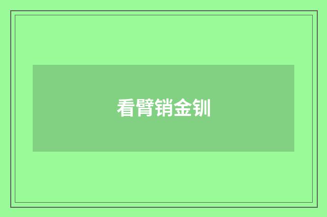 看臂销金钏