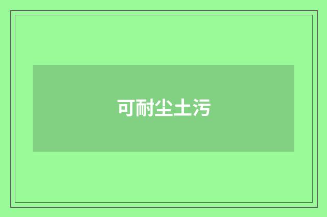可耐尘土污