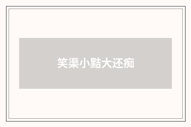 笑渠小黠大还痴