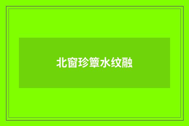 北窗珍簟水纹融
