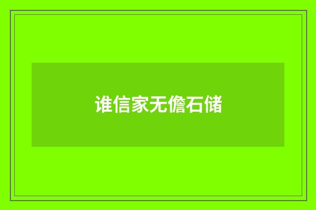 谁信家无儋石储