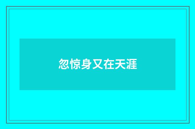忽惊身又在天涯