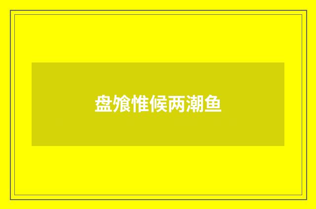 盘飧惟候两潮鱼