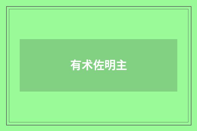 有术佐明主