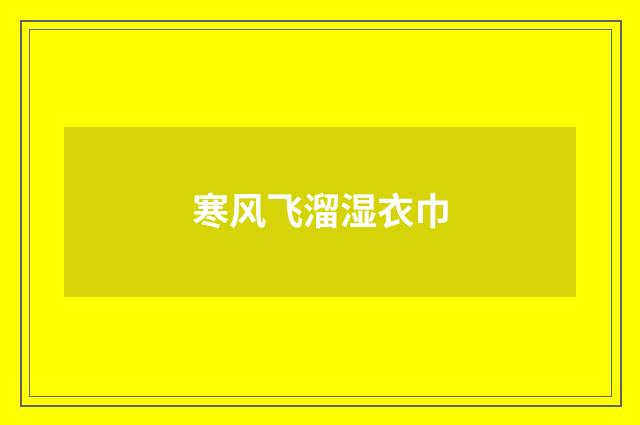 寒风飞溜湿衣巾