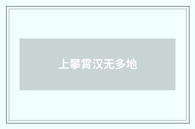 上攀霄汉无多地