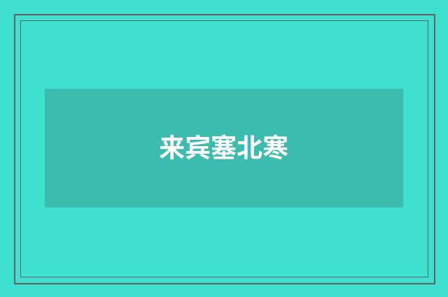 来宾塞北寒