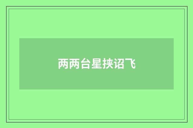 两两台星挟诏飞