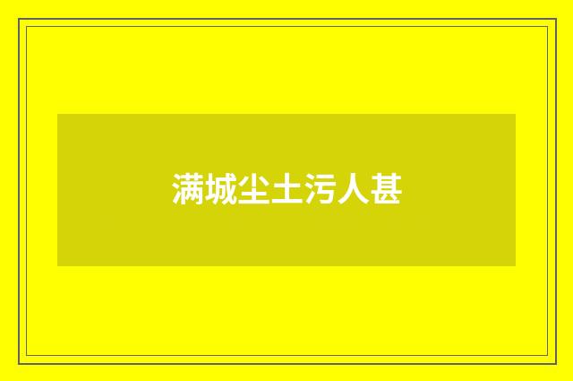 满城尘土污人甚