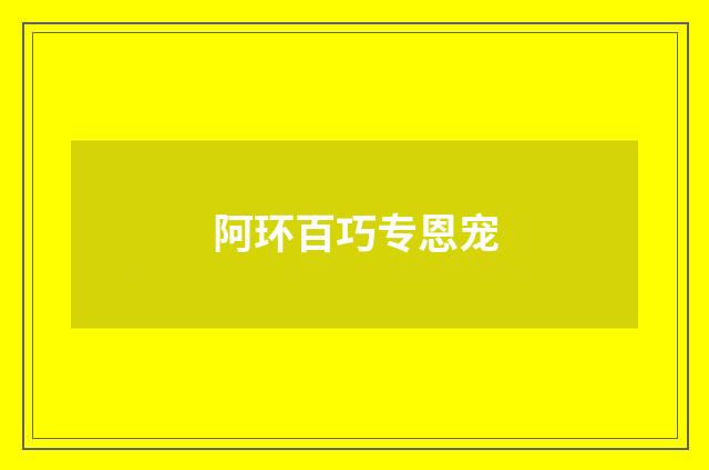 阿环百巧专恩宠