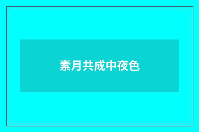 素月共成中夜色