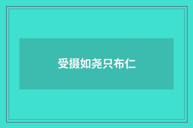 受摄如尧只布仁