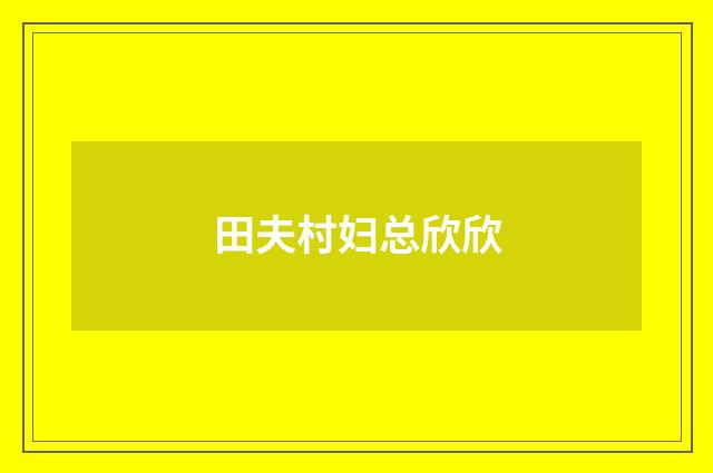 田夫村妇总欣欣