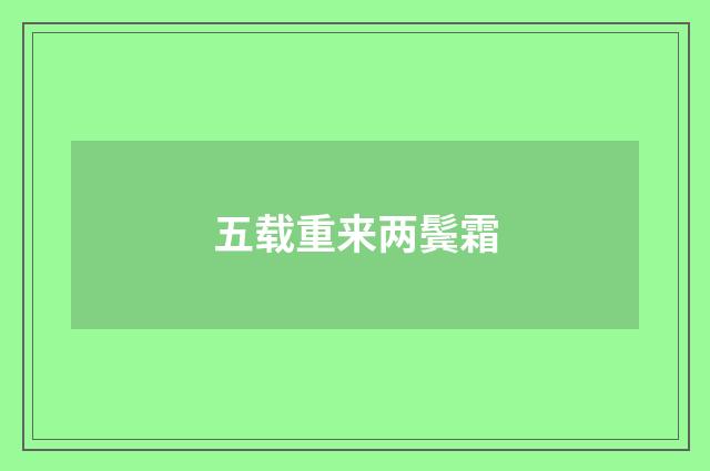 五载重来两鬓霜