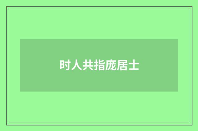 时人共指庞居士