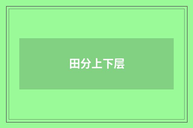田分上下层