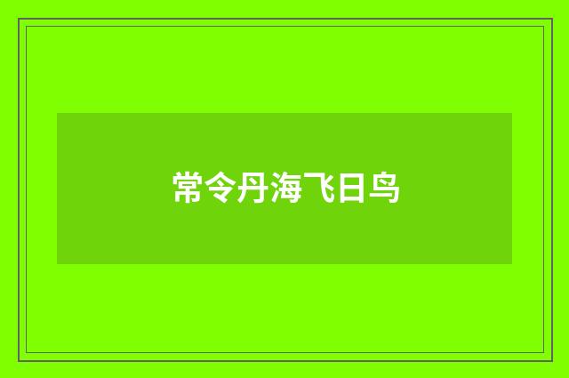 常令丹海飞日鸟