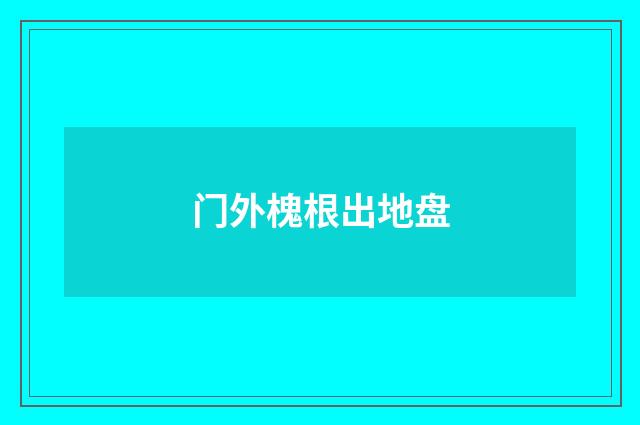 门外槐根出地盘