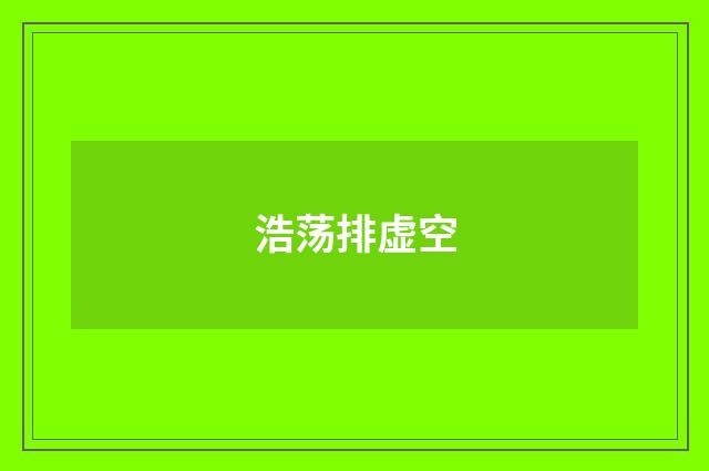 浩荡排虚空