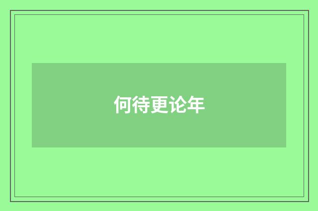 何待更论年