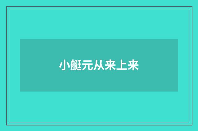 小艇元从来上来