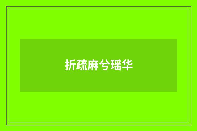 折疏麻兮瑶华