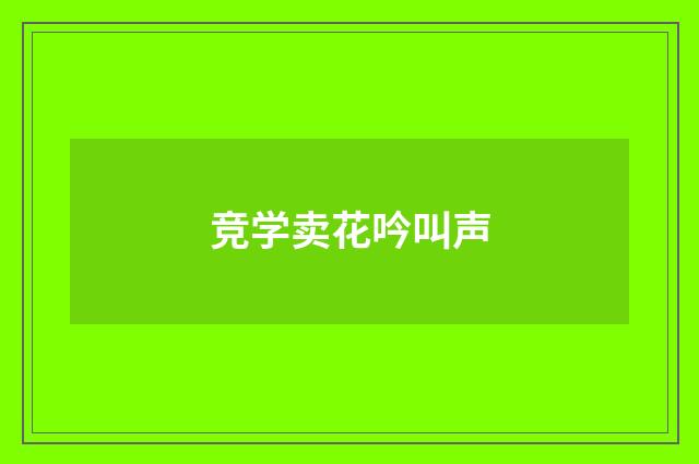 竞学卖花吟叫声