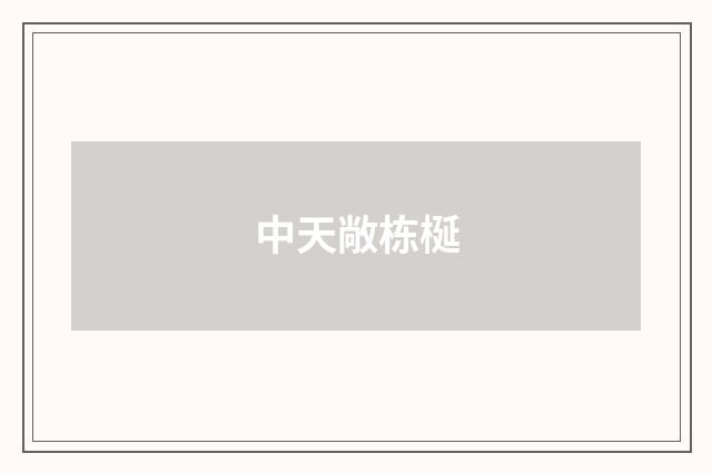 中天敞栋梴