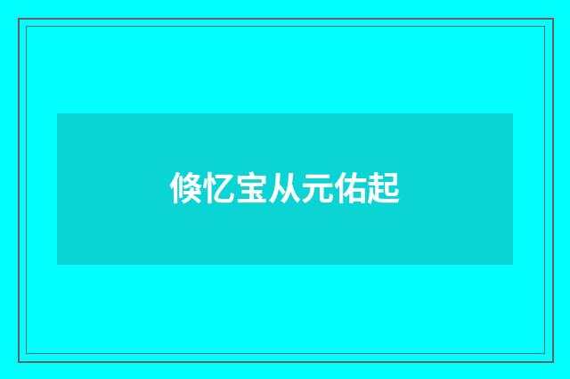 倏忆宝从元佑起