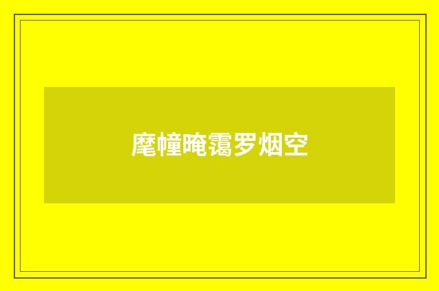 麾幢晻霭罗烟空