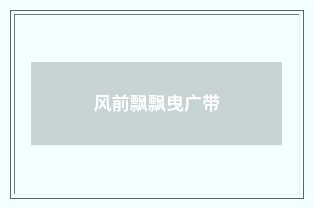 风前飘飘曳广带