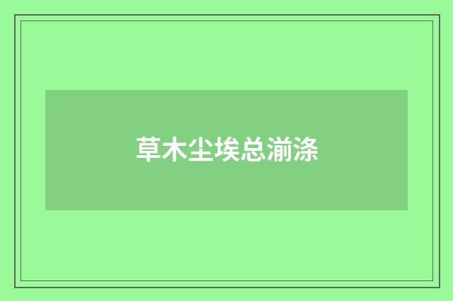 草木尘埃总湔涤