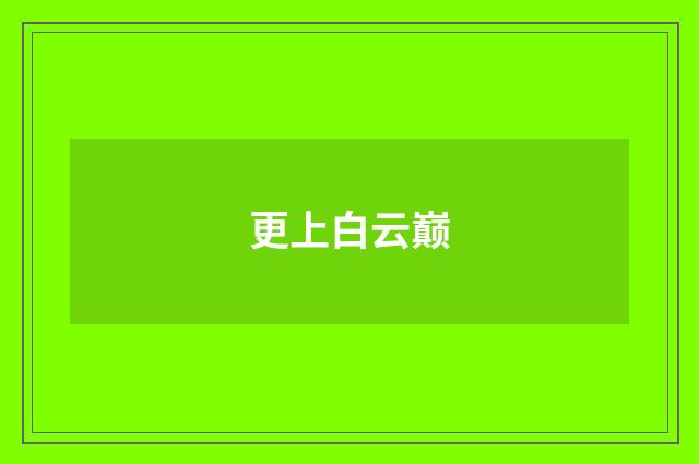 更上白云巅