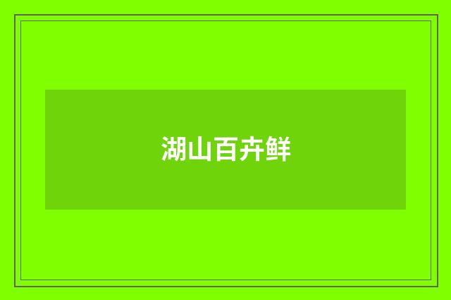 湖山百卉鲜