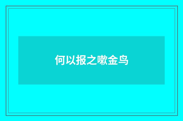 何以报之嗽金鸟