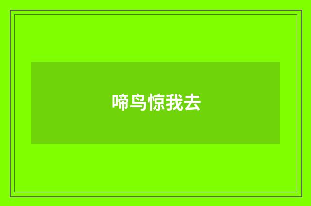 啼鸟惊我去