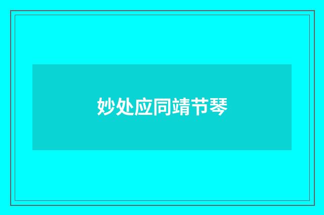 妙处应同靖节琴