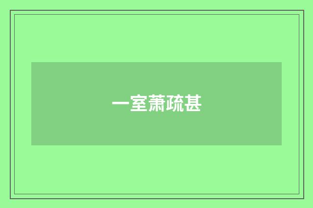 一室萧疏甚