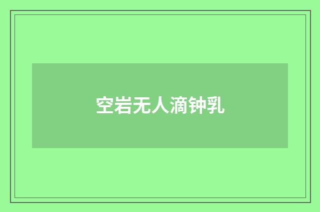 空岩无人滴钟乳
